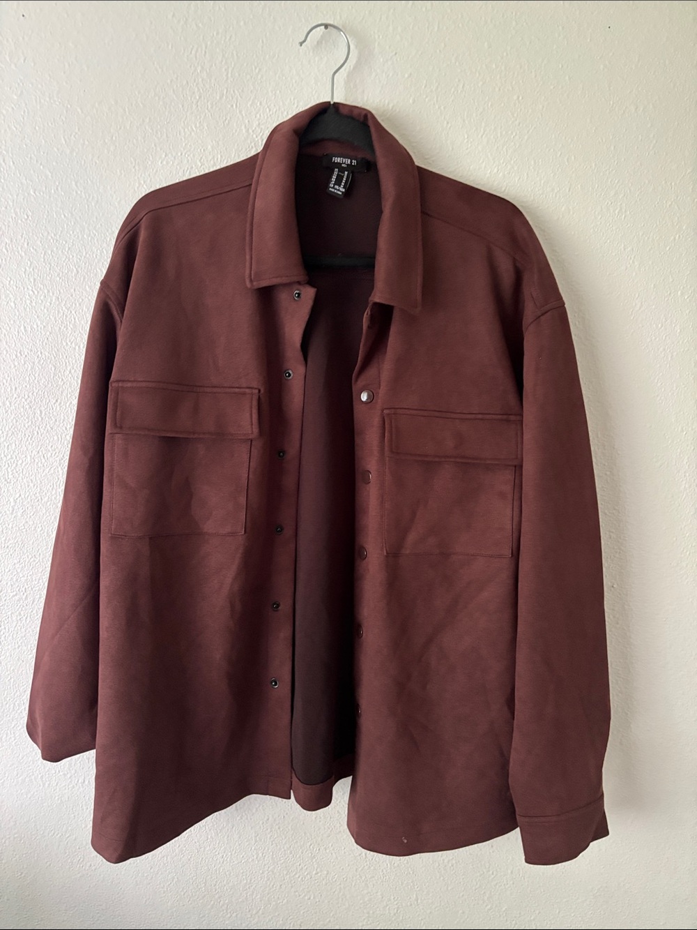 Forever 21 Women’s Maroon Shirt Jacket Medium